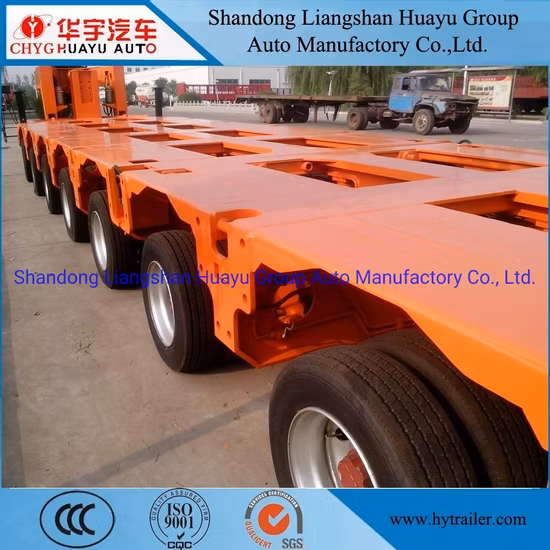 2/3 Lines 6 Axle Heavy Duty 120t Low Bed Semi Trailers Special Vehicle for Bridge Transportation